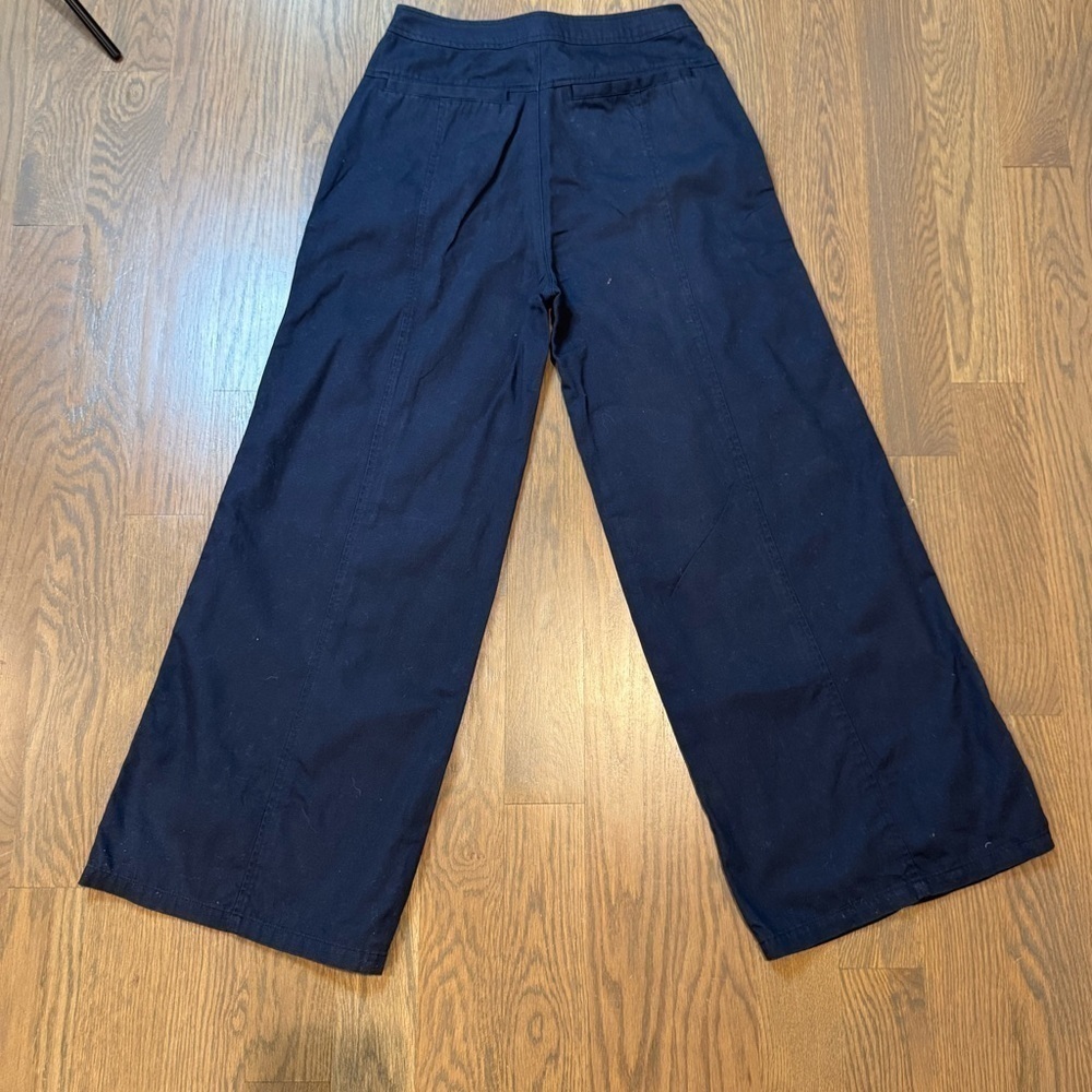 Unsubscribed  Navy Wide-Leg Women's Pants size 8  boho cottagecore F - Picture 7 of 8